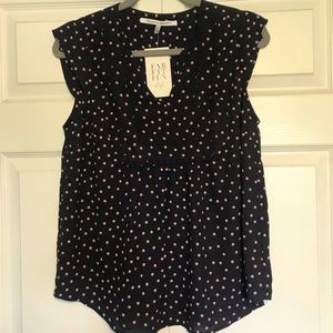 Navy Polka Dot Blouse - brand new!